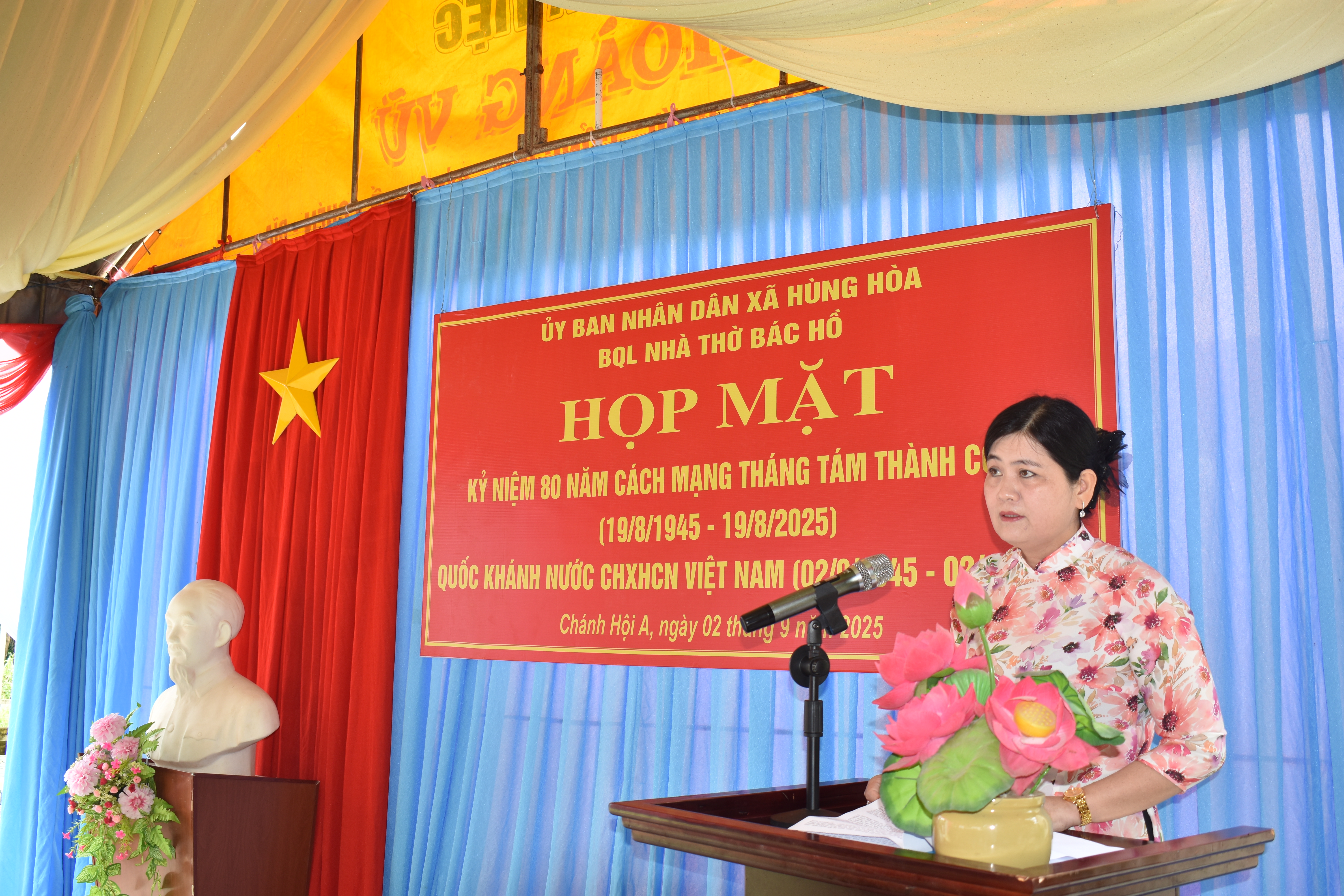 Hùng Hòa: Tổ chức họp mặt kỷ niệm 80 năm Cách mạng Tháng Tám và Quốc khánh 02/9