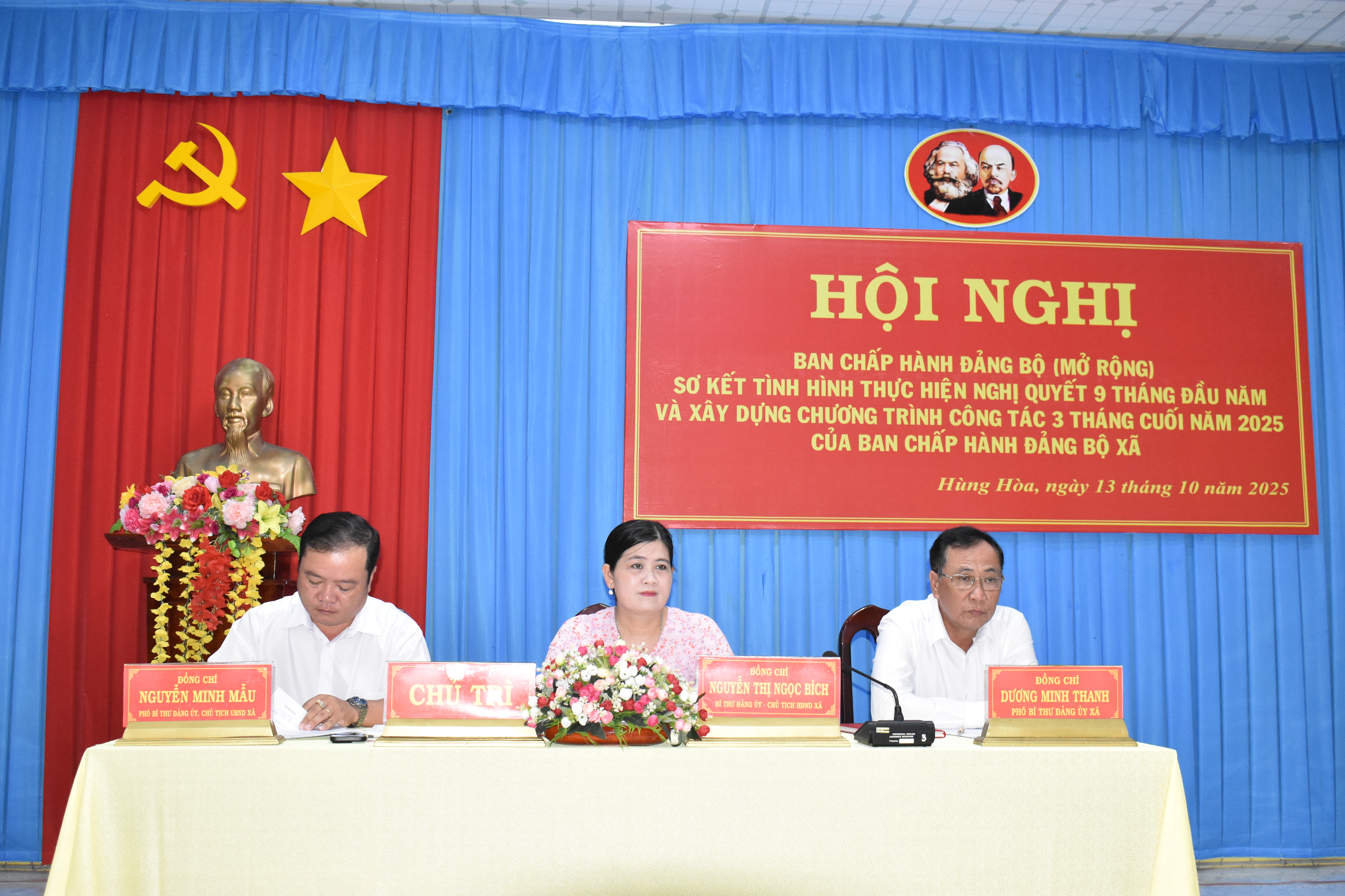 Hùng Hòa: Tổ chức Hội nghị sơ kết tình hình thực hiện Nghị quyết 9 tháng đầu năm và xây dựng Chương trình công tác 3 tháng cuối năm 2025