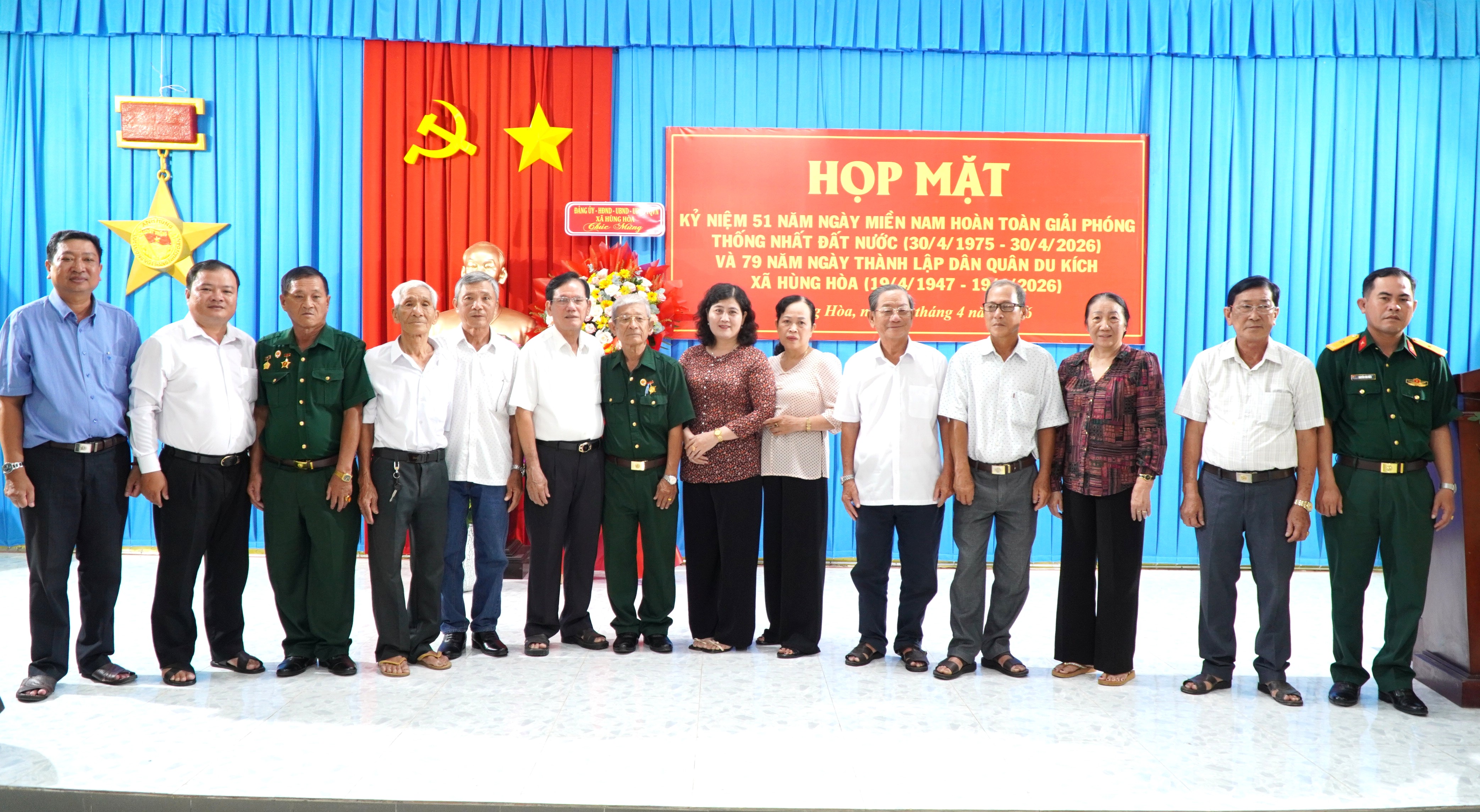 Hùng Hòa: Tổ chức Họp mặt Ban liên lạc Cựu Dân quân du kích xã