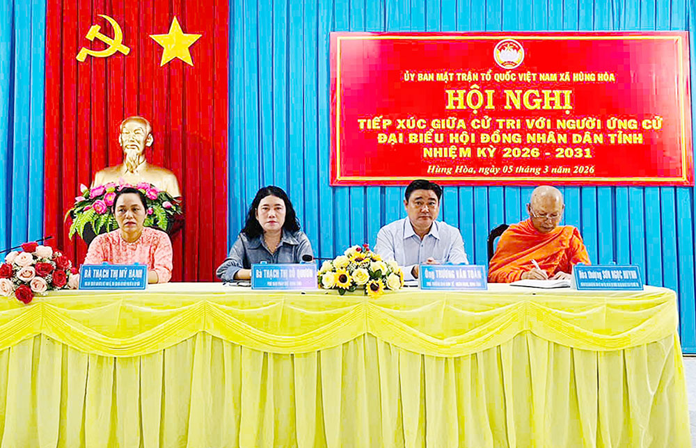 Hùng Hòa: Ứng cử viên Đại biểu Hội đồng nhân dân tỉnh tiếp xúc cử tri tại xã Hùng Hòa