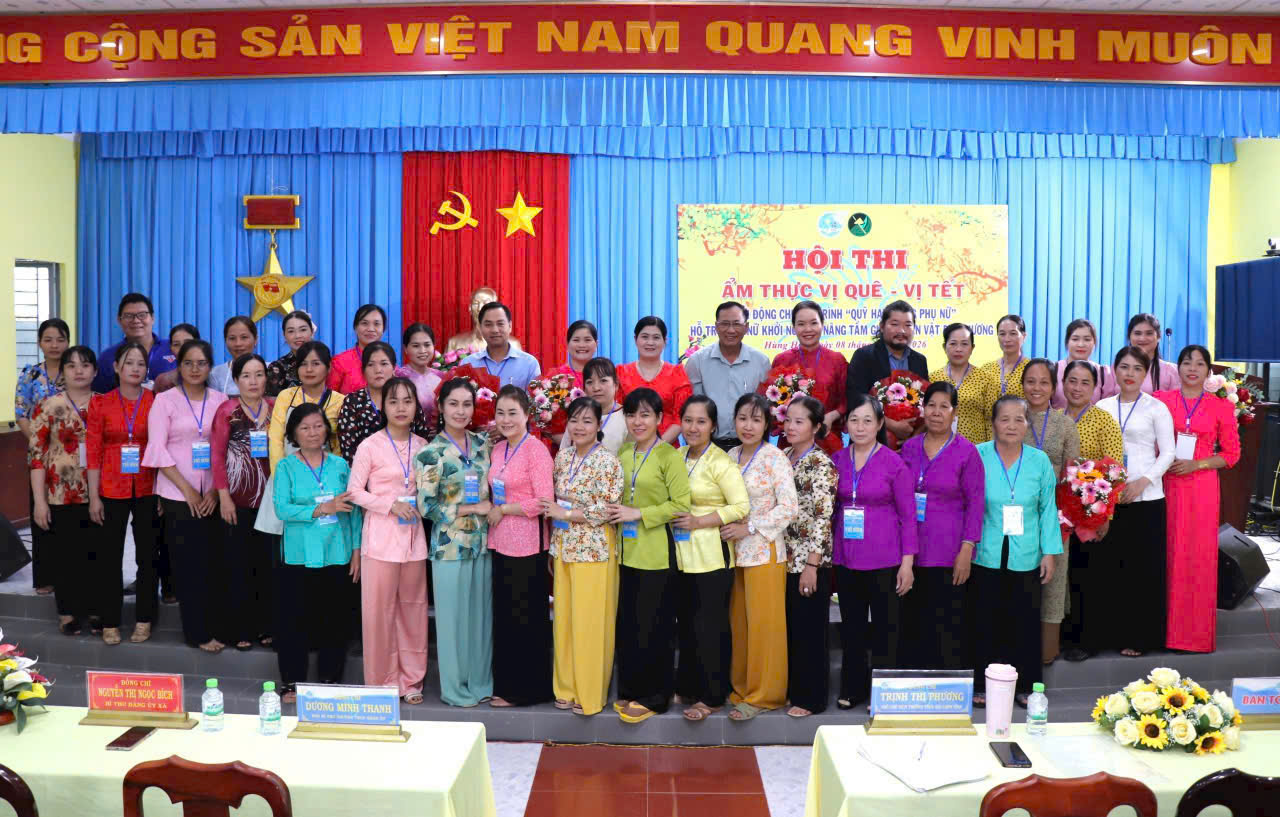 Xã Hùng Hòa: Hội Liên hiệp Phụ nữ xã Hùng Hòa tổ chức Hội thi ẩm thực “Vị quê - Vị Tết”
