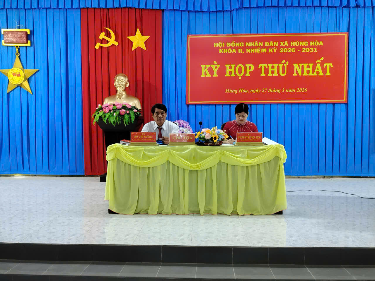 Hùng Hòa: Tổ chức Kỳ họp thứ nhất HĐND xã khóa II, nhiệm kỳ 2026 - 2031
