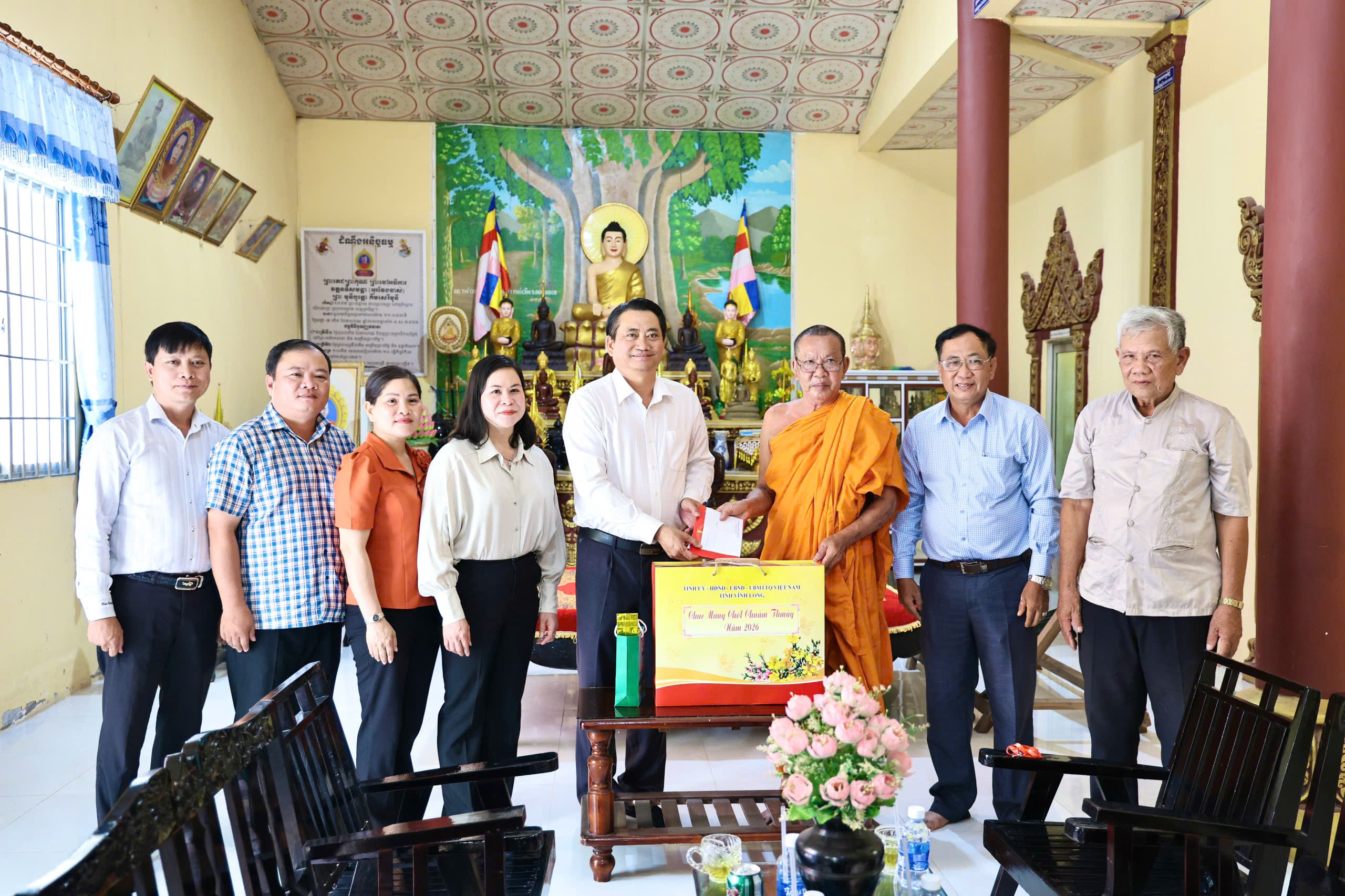 Hùng Hòa: Phó Chủ tịch Ủy ban nhân tỉnh - Nguyễn Quỳnh Thiện thăm, chúc Tết Chôl Chnăm Thmây tại xã Hùng Hòa