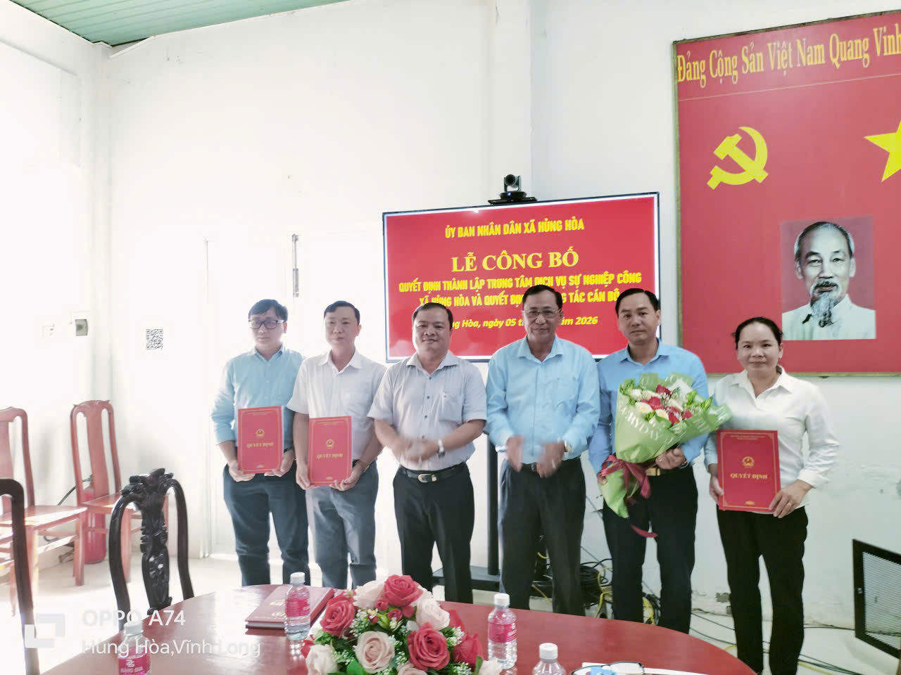 Hùng Hòa: Tổ chức Lễ công bố Quyết định thành lập Trung tâm Dịch vụ sự nghiệp công xã Hùng Hòa và các Quyết định về công tác cán bộ